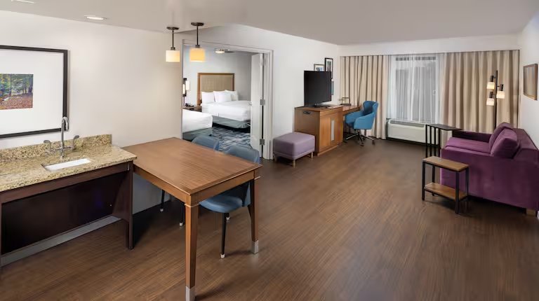 King suite living area at Hampton Inn & Suites — Asheville Airport