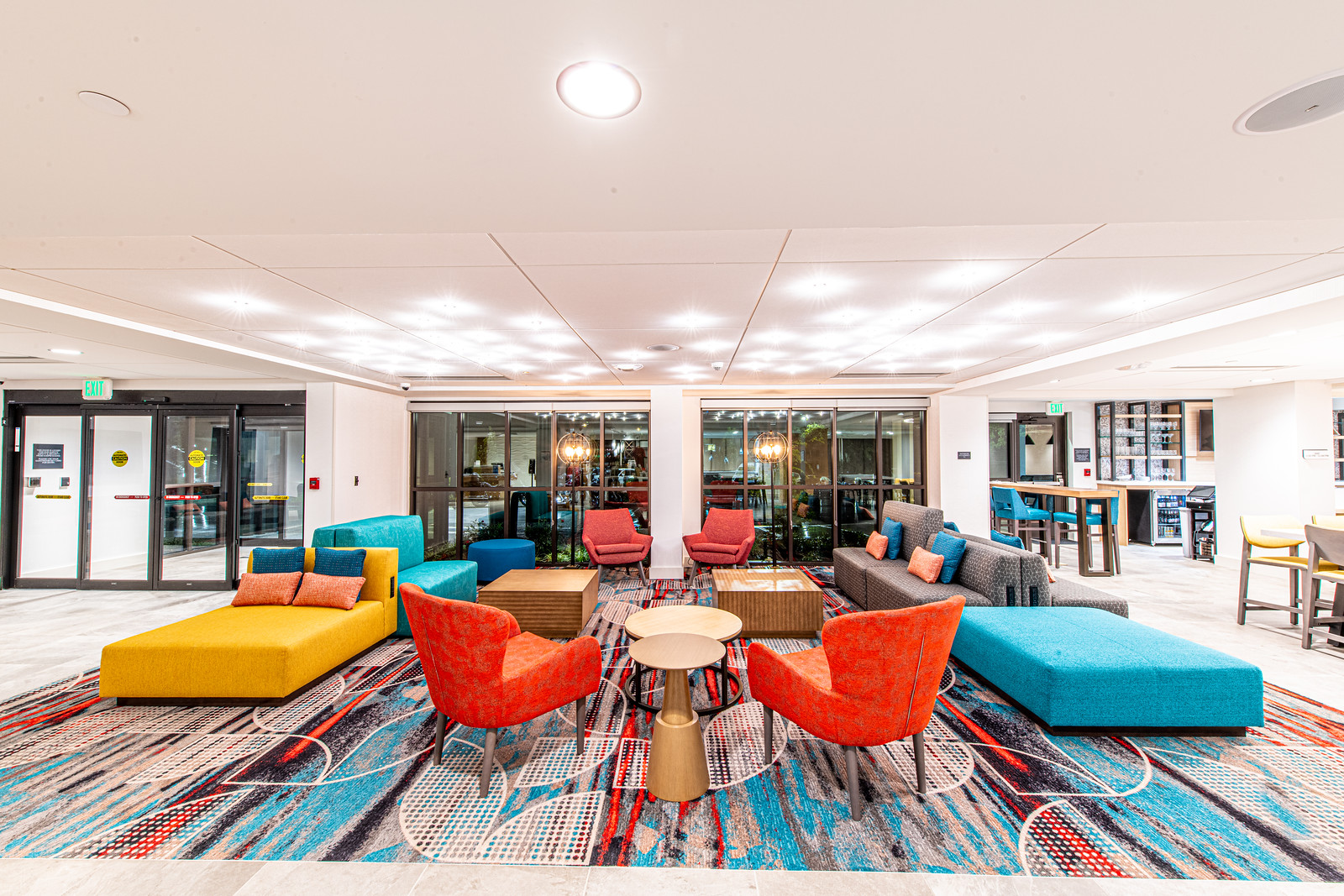 Lobby seating at Hilton Garden Inn Asheville South